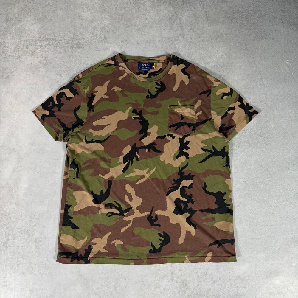 Polo Ralph Lauren Classic Fit Pocket T Shirt Camo - Size: XL